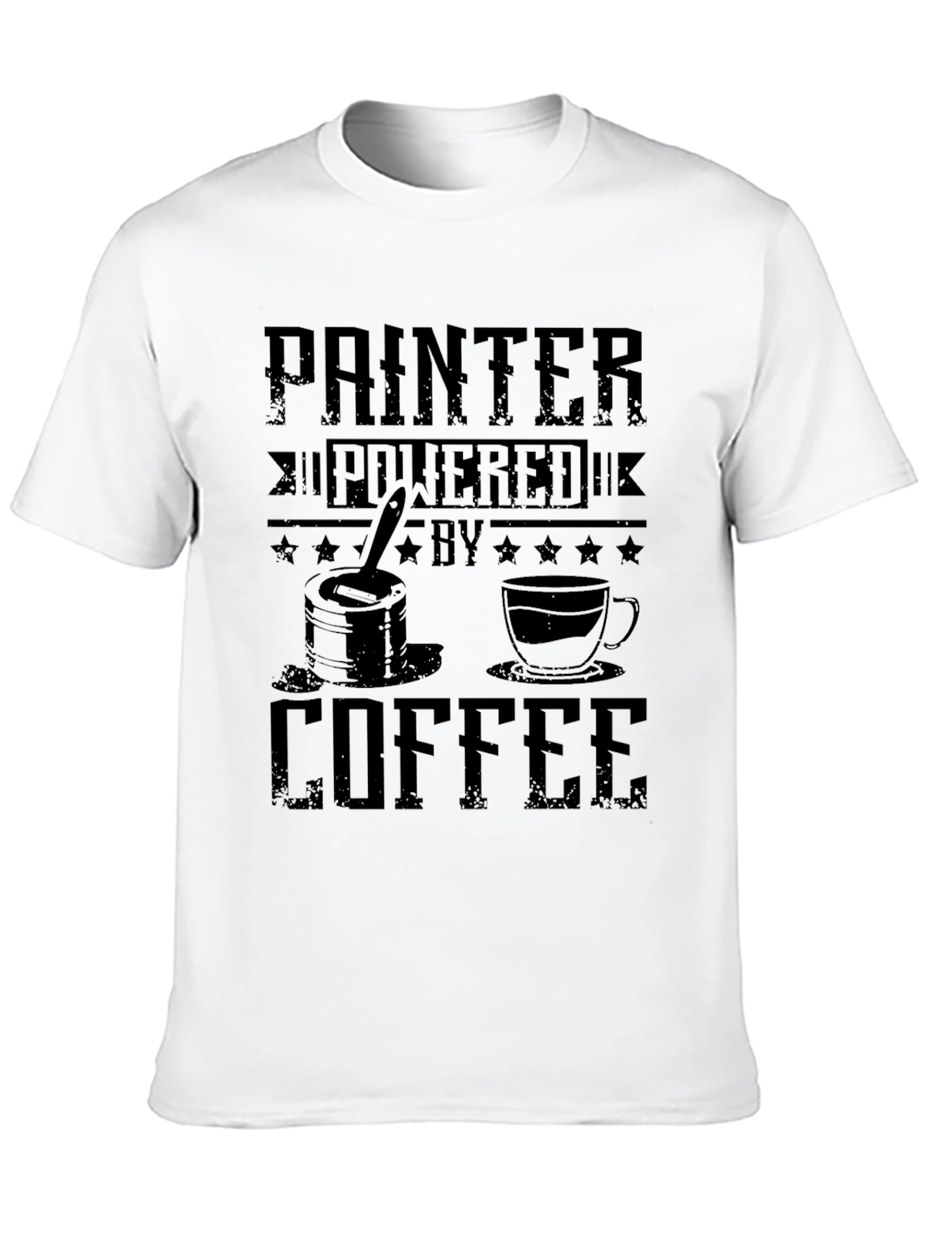 Painter Powered by Coffee Graphic T-Shirt