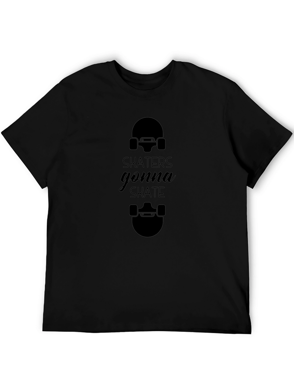 Skaters Gonna Skate Black Graphic Tee