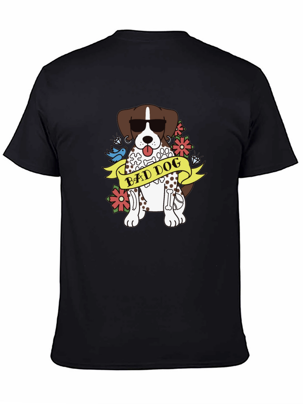 Bad Dog Graphic Tee - Unisex Black T-Shirt
