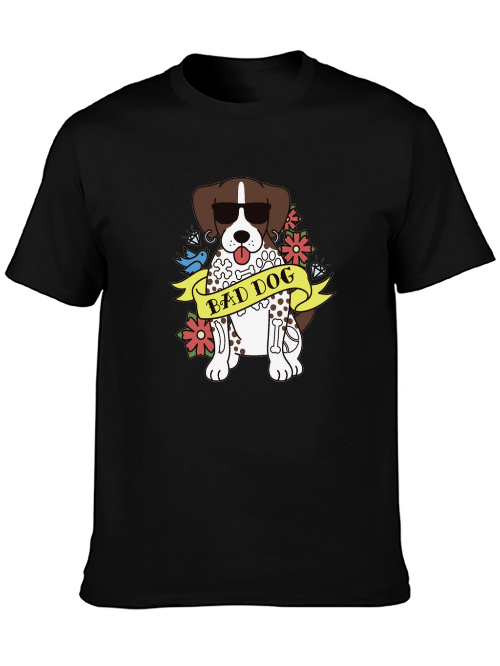 Bad Dog Graphic Tee - Unisex Black T-Shirt