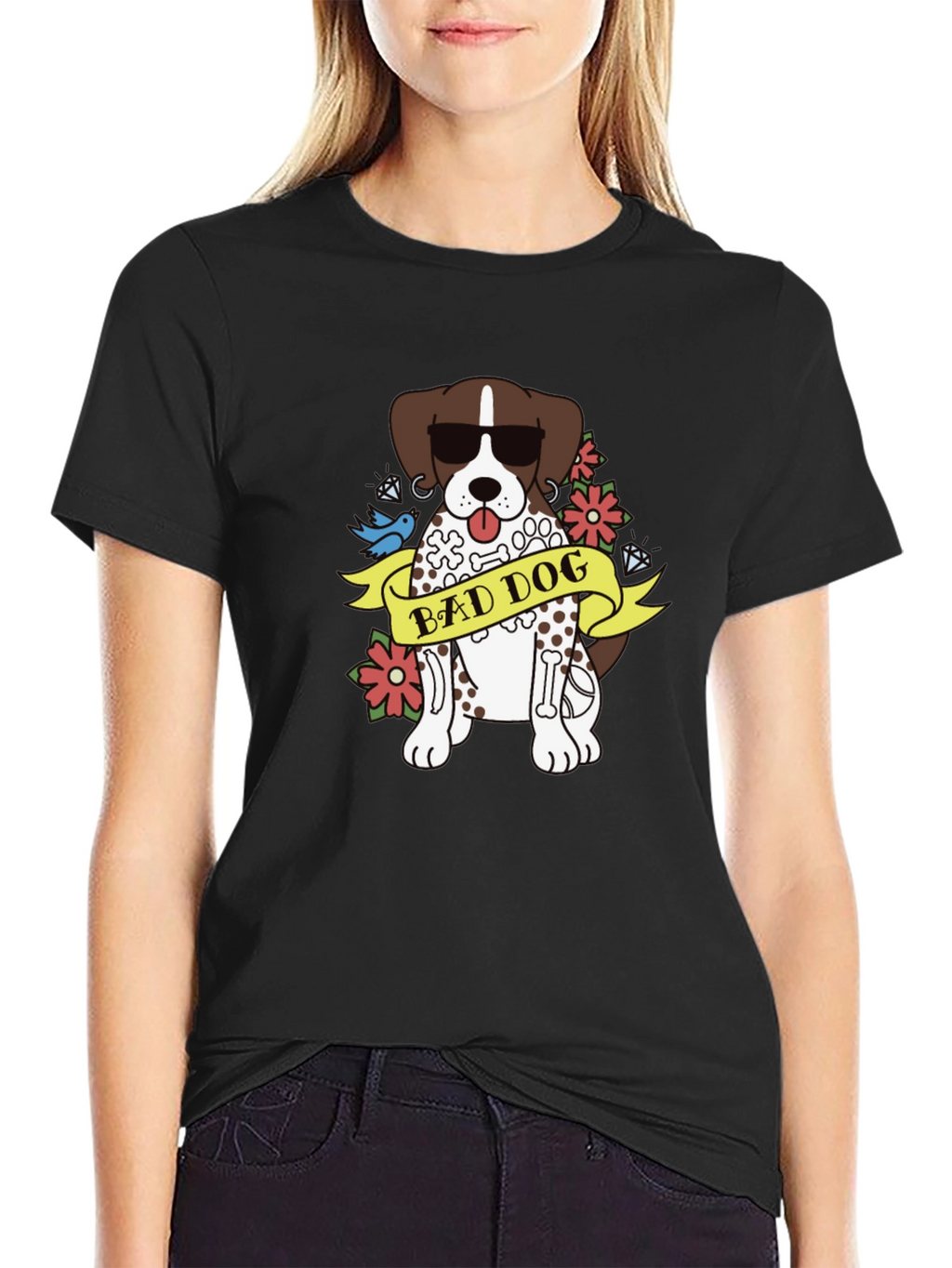 Bad Dog Graphic Tee - Unisex Black T-Shirt