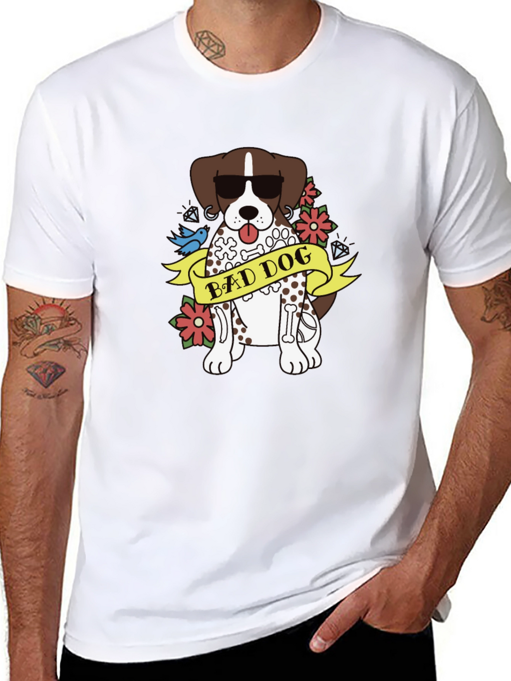 Bad Dog Graphic Tee - Unisex Black T-Shirt
