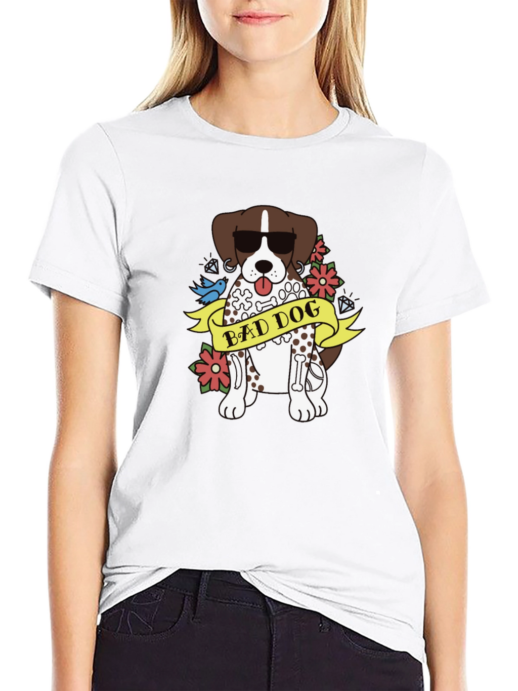 Bad Dog Graphic Tee - Unisex Black T-Shirt