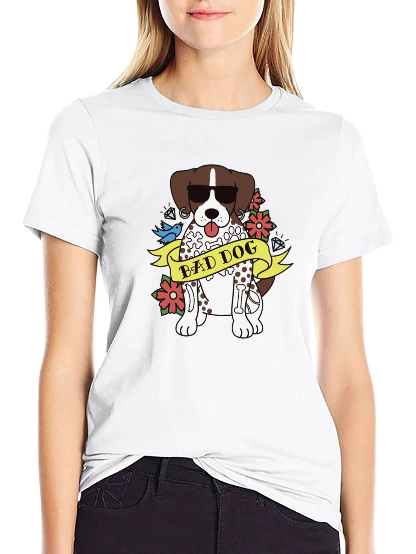 Bad Dog Graphic Tee - Unisex Black T-Shirt