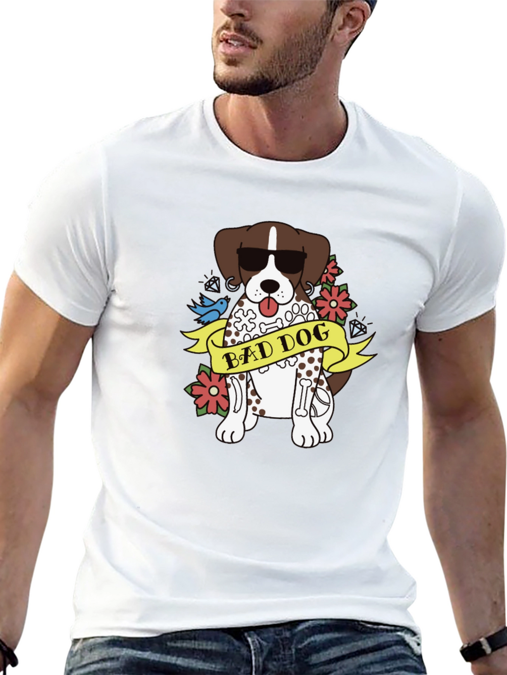 Bad Dog Graphic Tee - Unisex Black T-Shirt