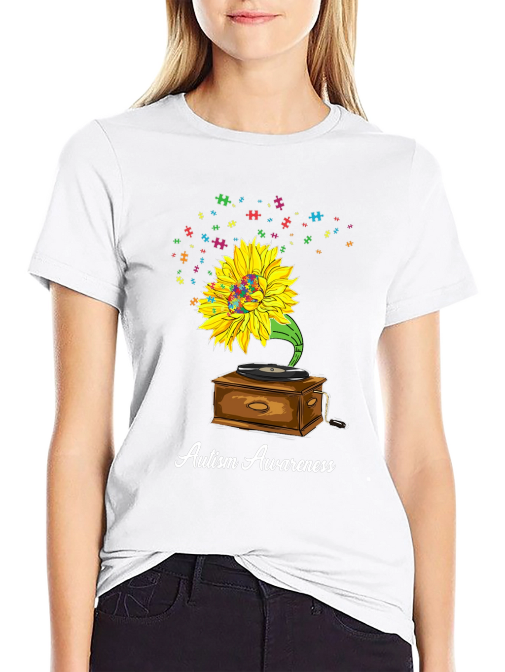 Autism Awareness Sunflower Graphic Tee