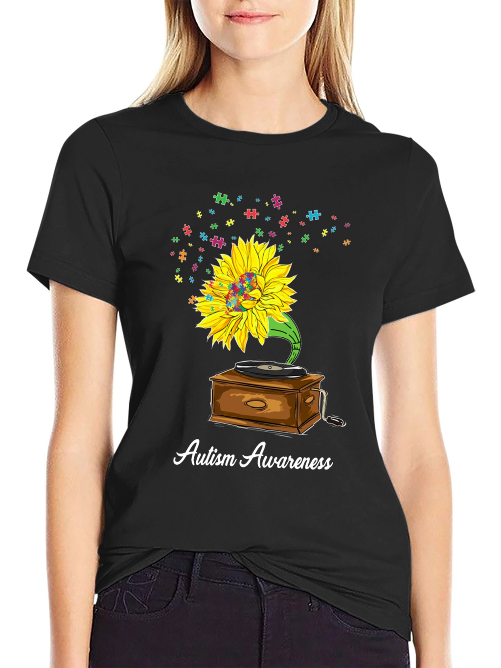 Autism Awareness Sunflower Graphic Tee
