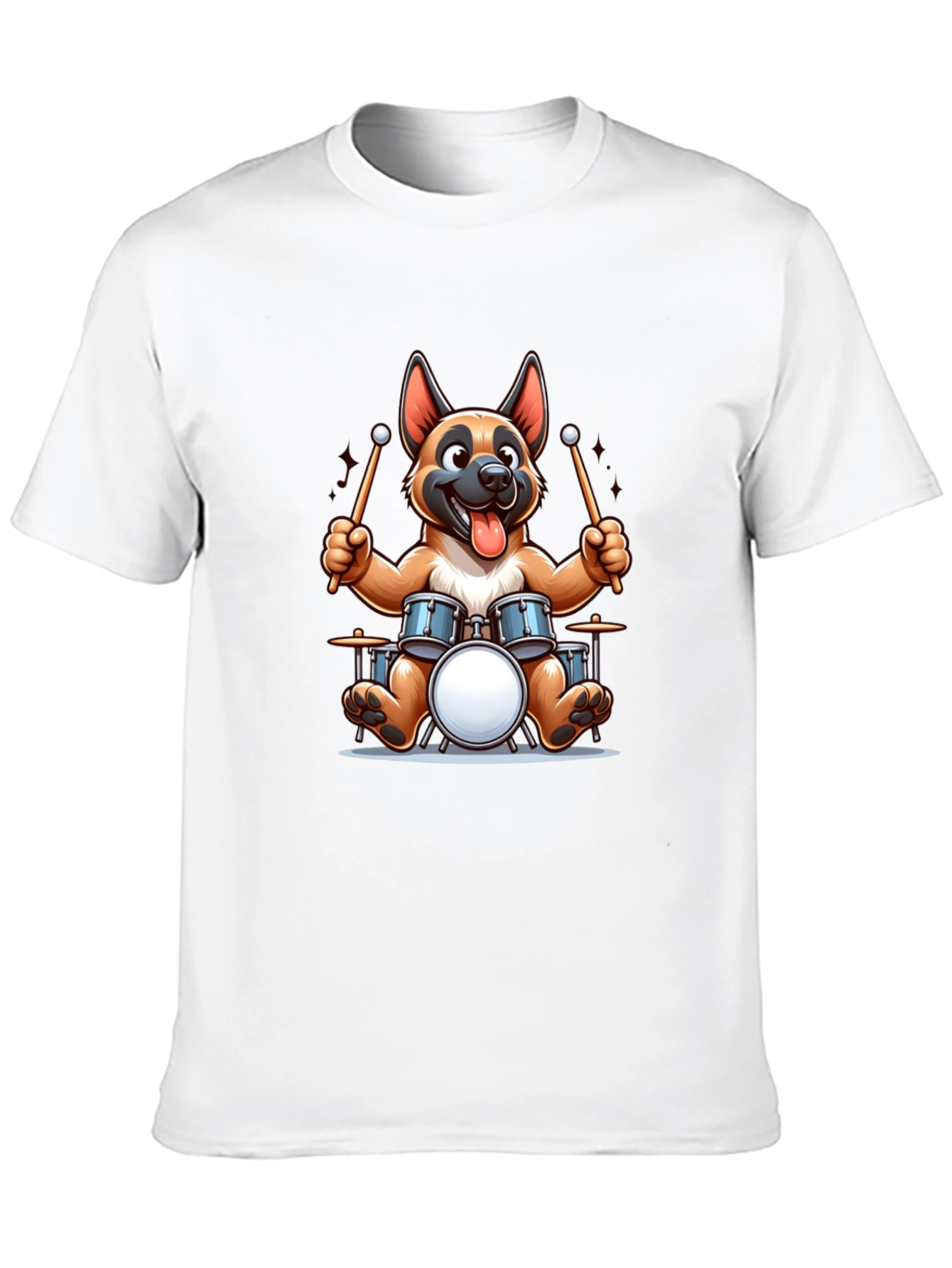 Dog Drummer T-Shirt - Rocking Canine Tee