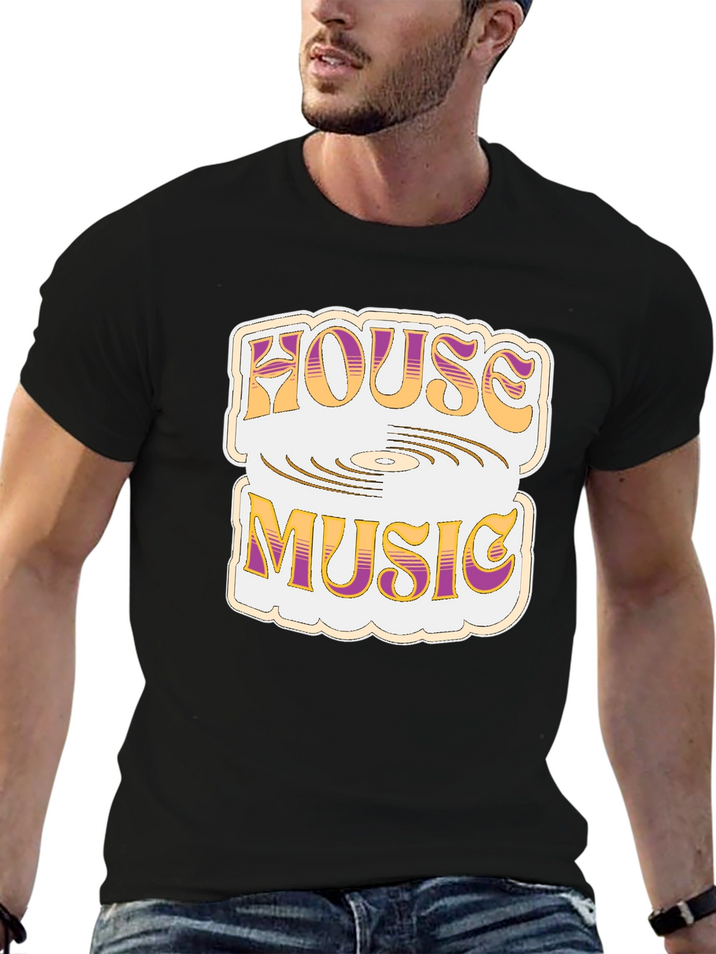 House Music Black T-Shirt