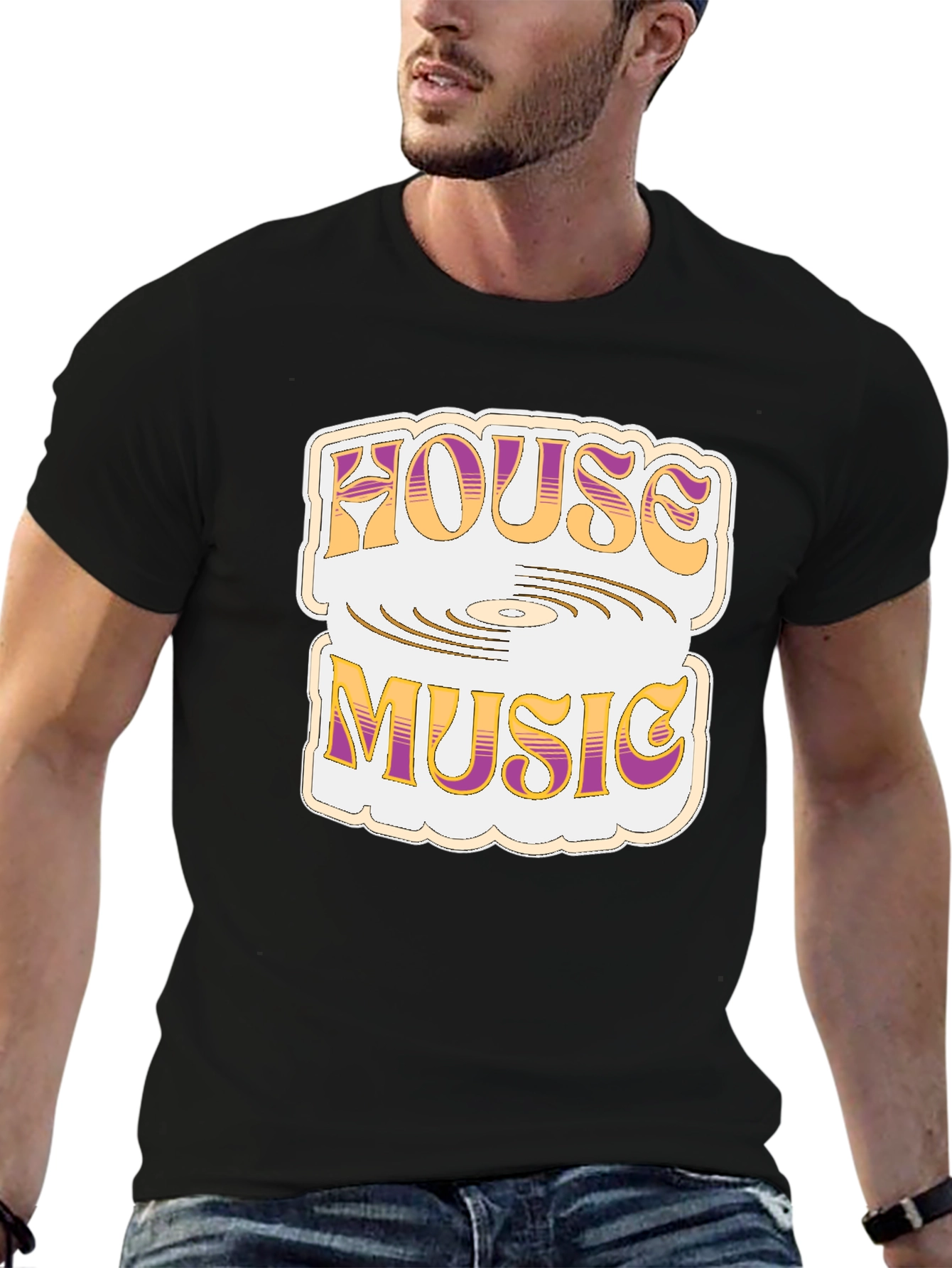 House Music Black T-Shirt
