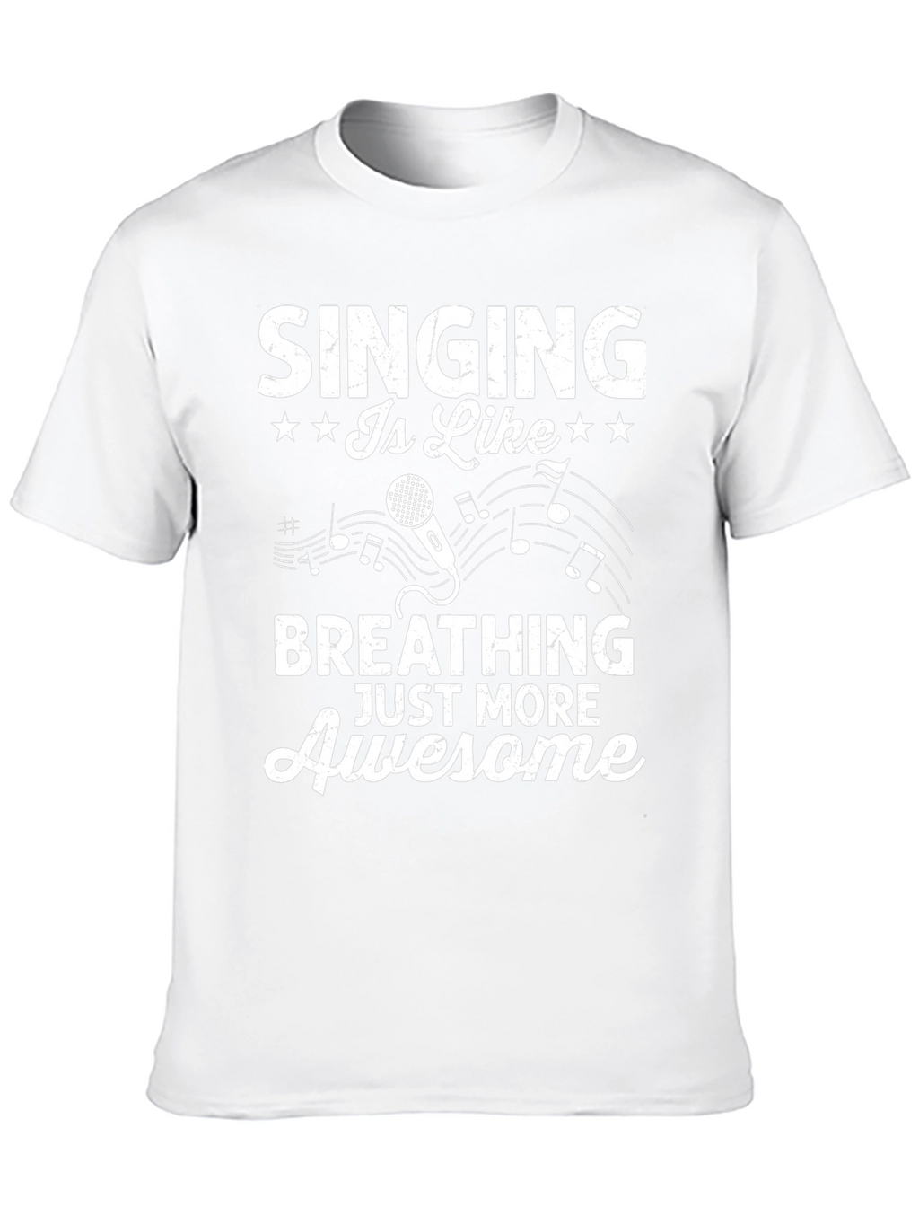 Singing is Like Breathing Awesome Black T-Shirt