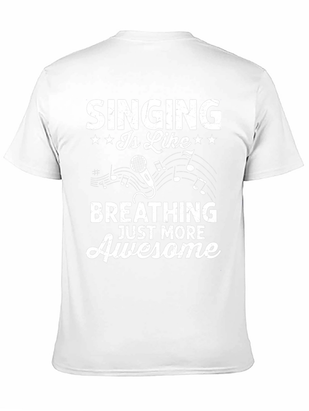 Singing is Like Breathing Awesome Black T-Shirt