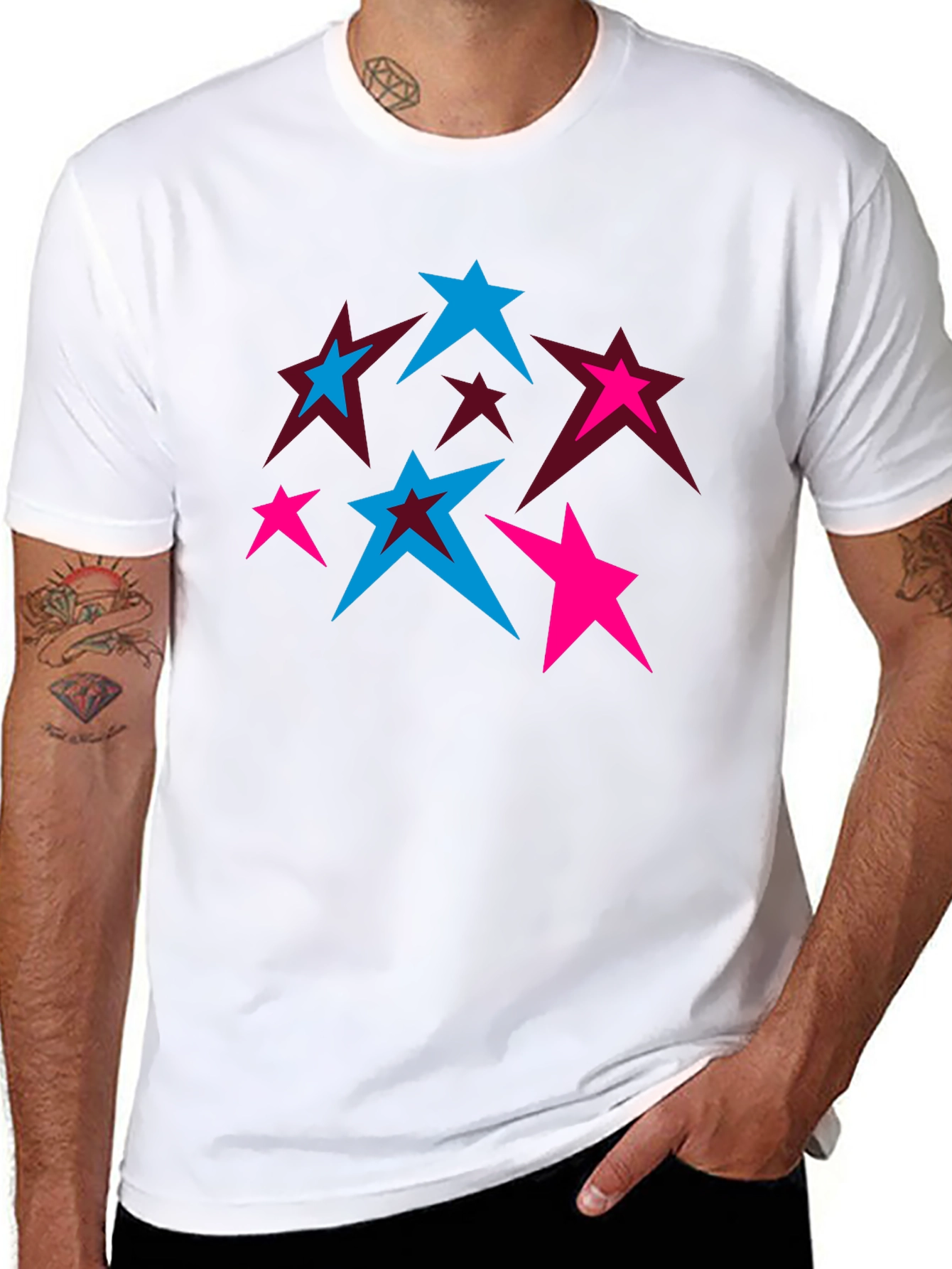 Star Graphic T-Shirt - Trendy Casual Wear