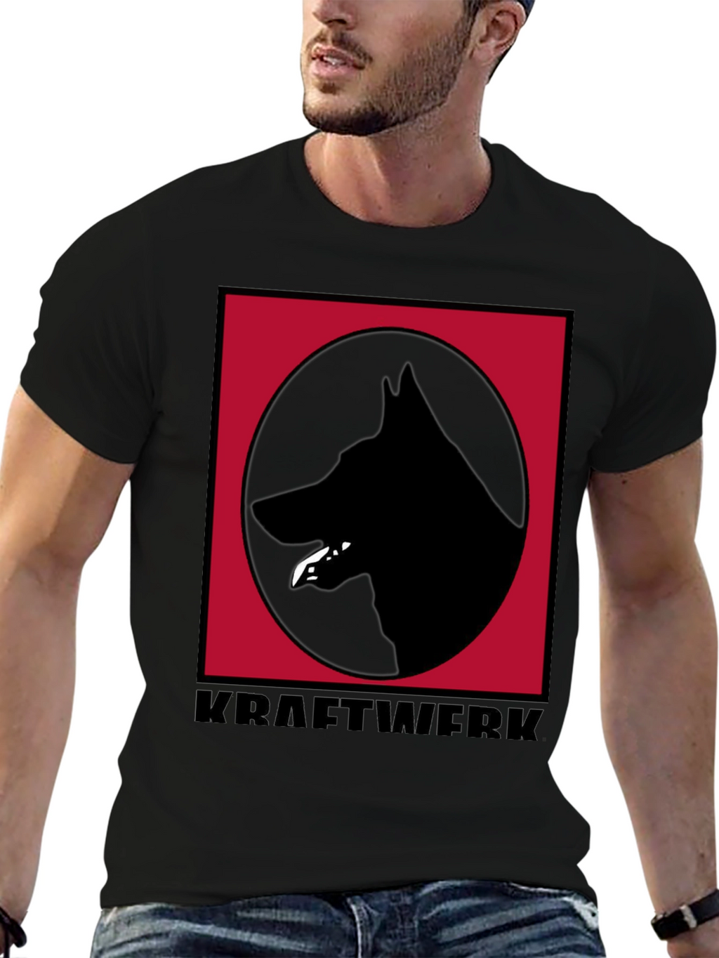 Kraftwerk Dog Logo Black T-Shirt