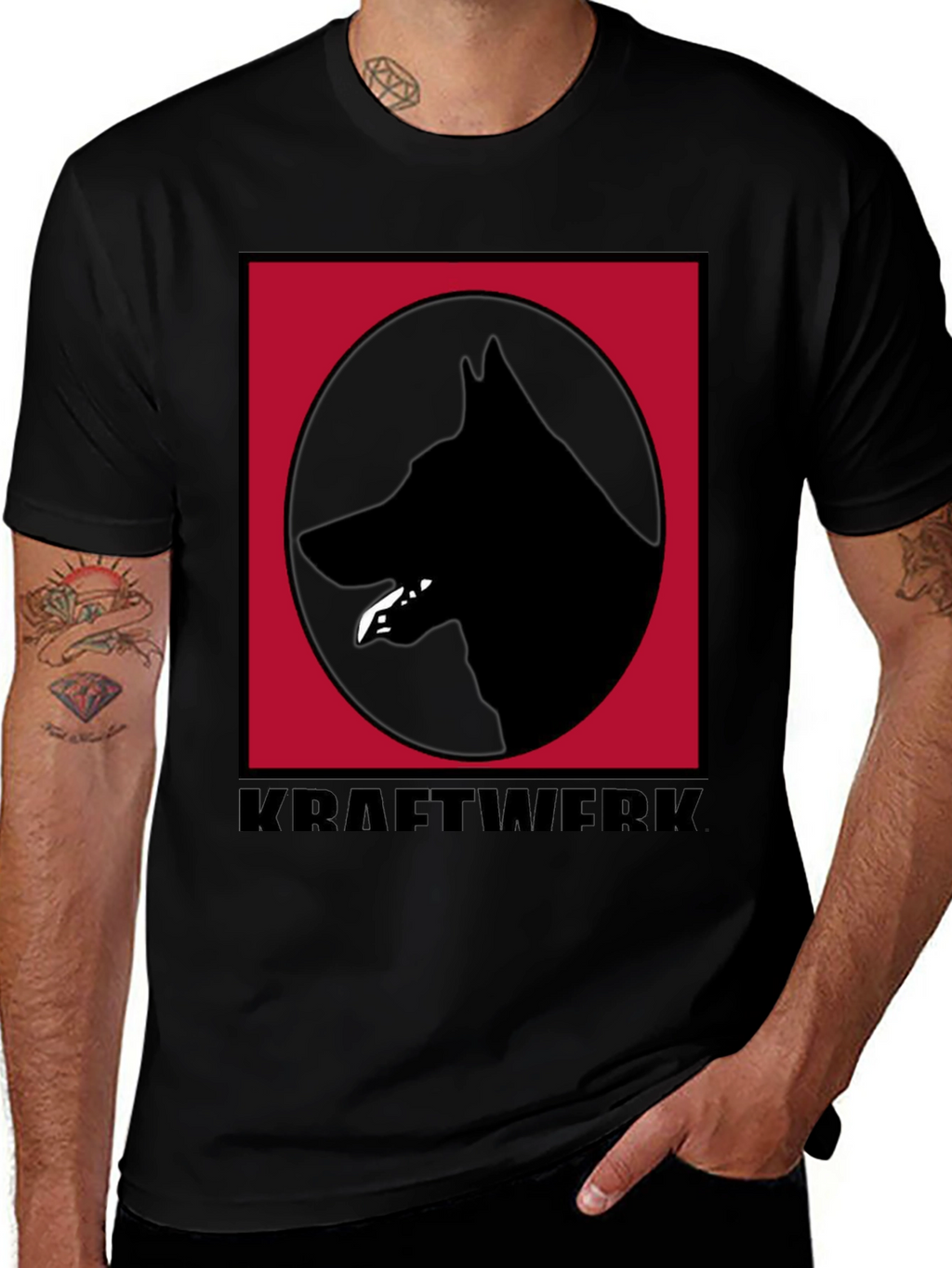 Kraftwerk Dog Logo Black T-Shirt