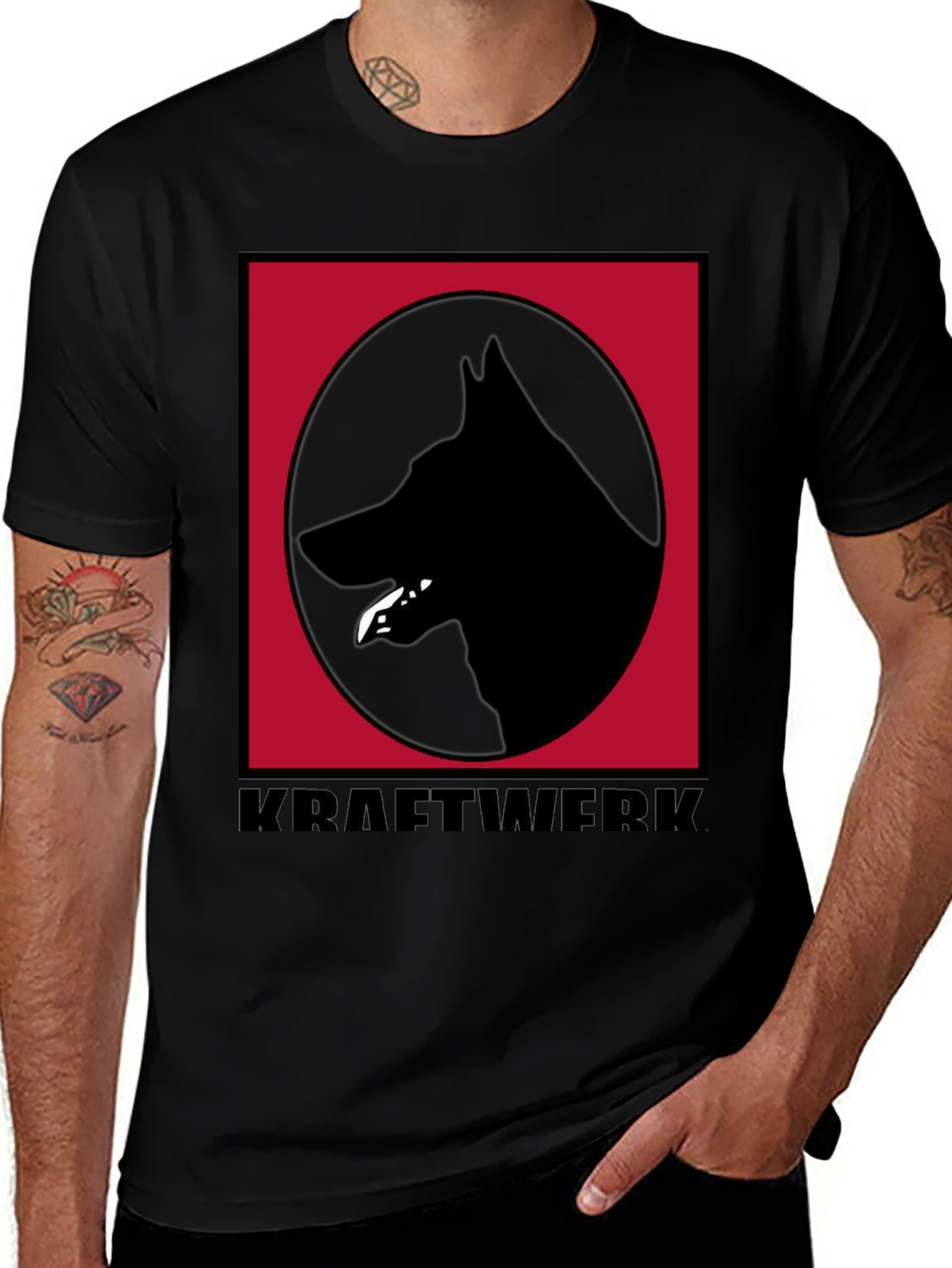 Kraftwerk Dog Logo Black T-Shirt