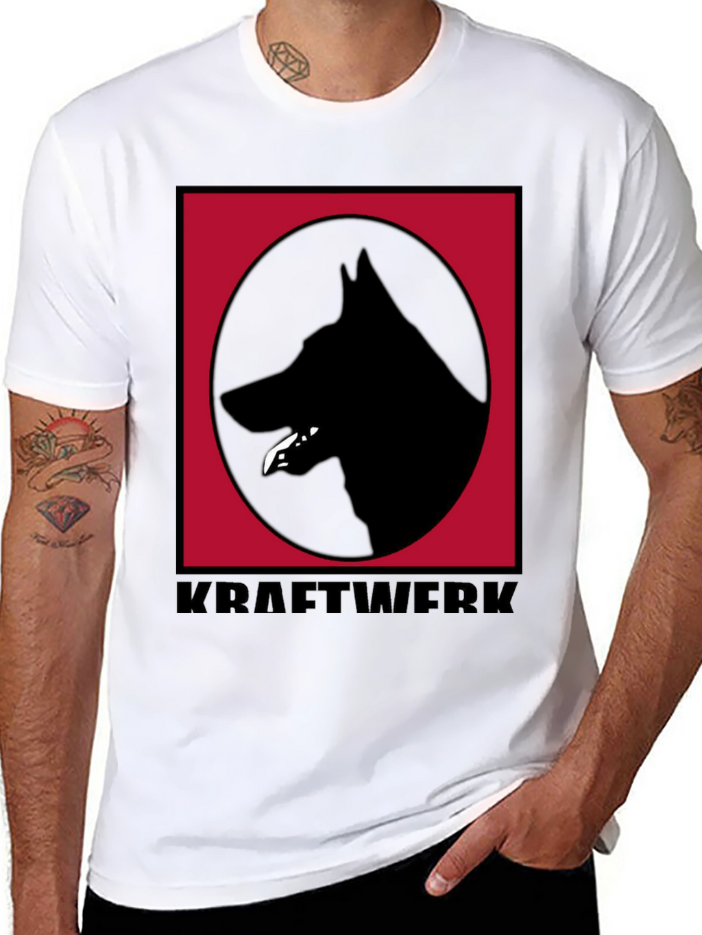 Kraftwerk Dog Logo Black T-Shirt
