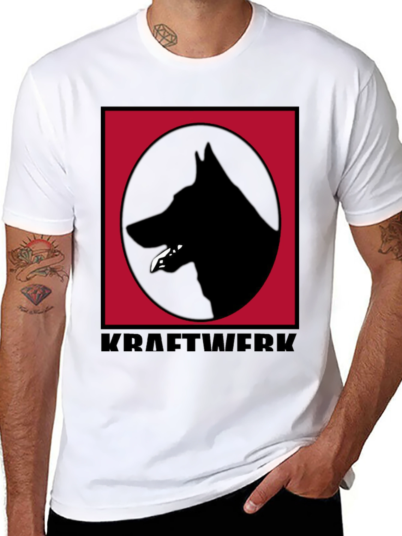 Kraftwerk Dog Logo Black T-Shirt