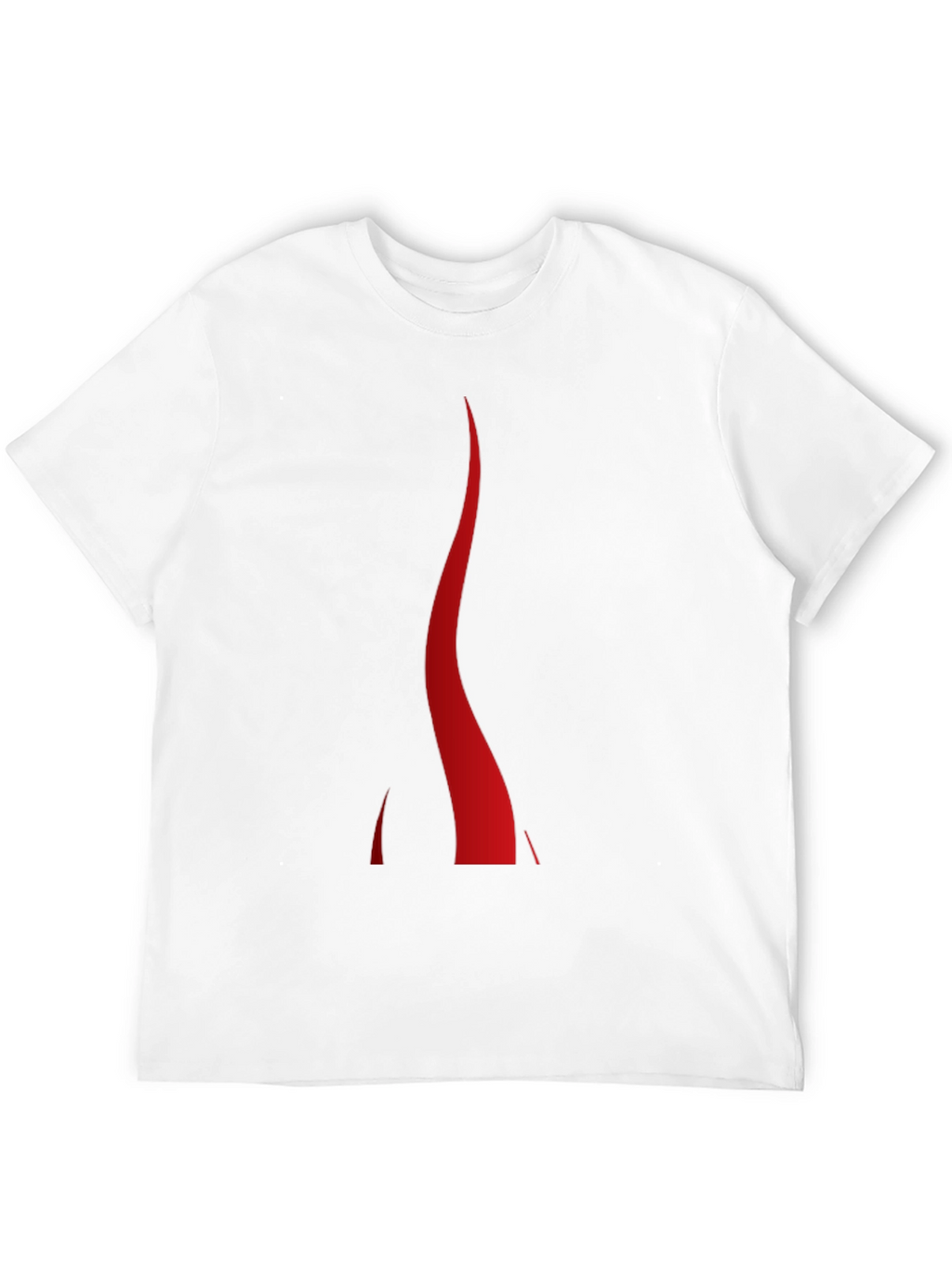 Mens Black T-Shirt with Abstract Red Flame Design