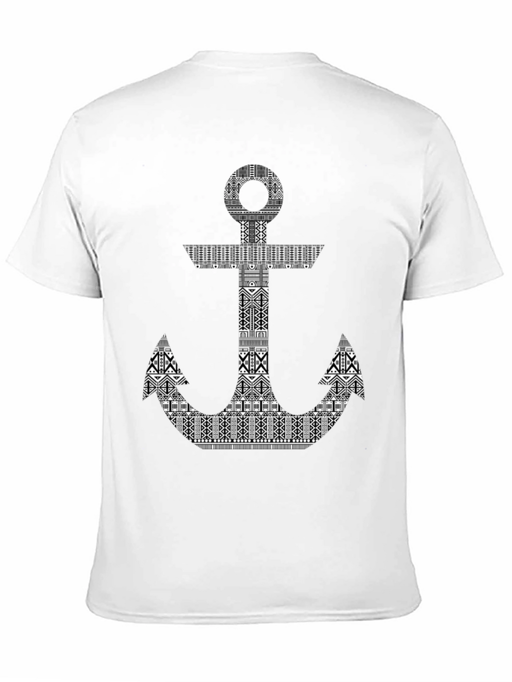 Tribal Anchor Black T-Shirt - Nautical Style