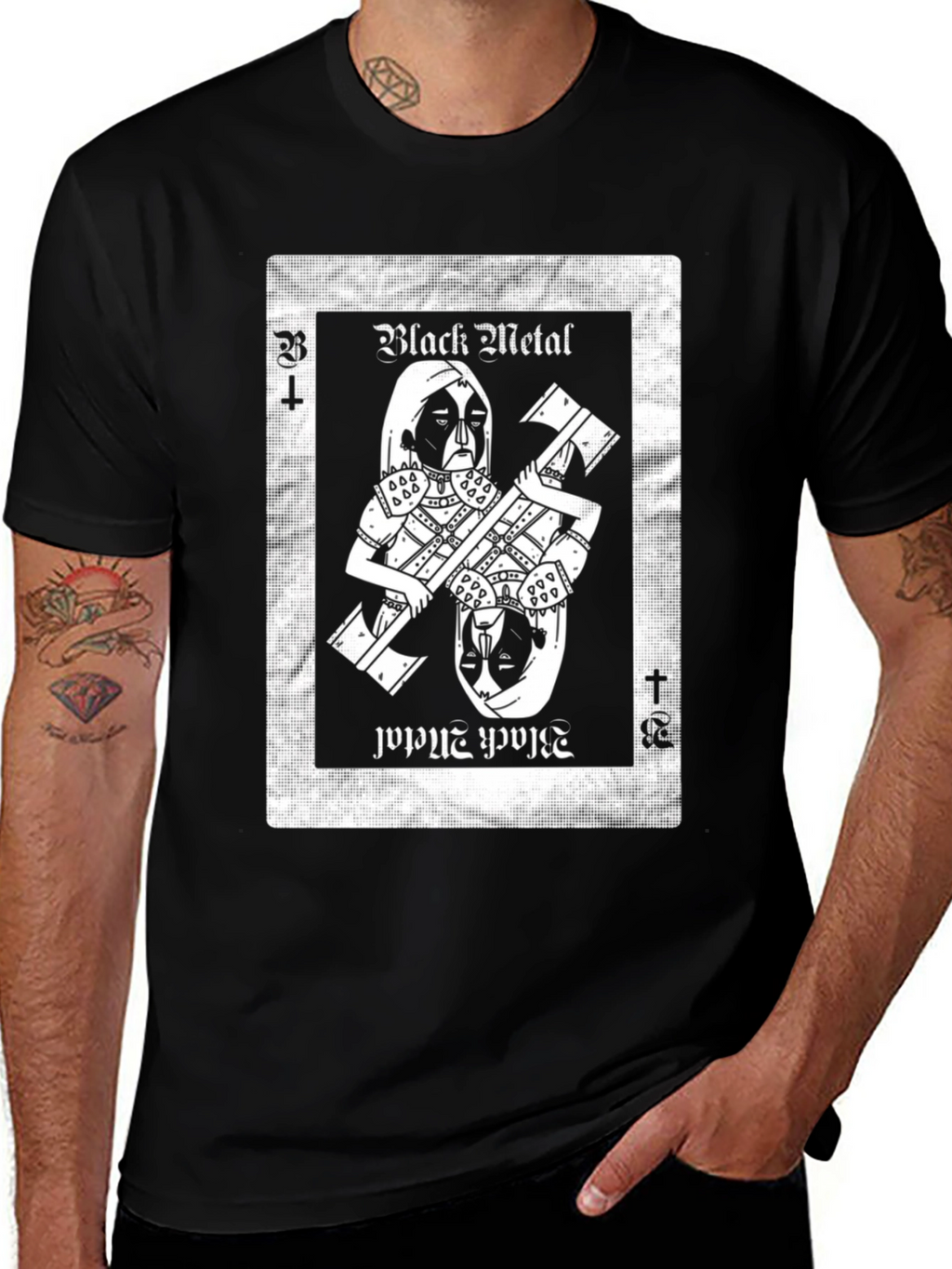 Black Metal Card Graphic Tee - Unisex Black T-Shirt