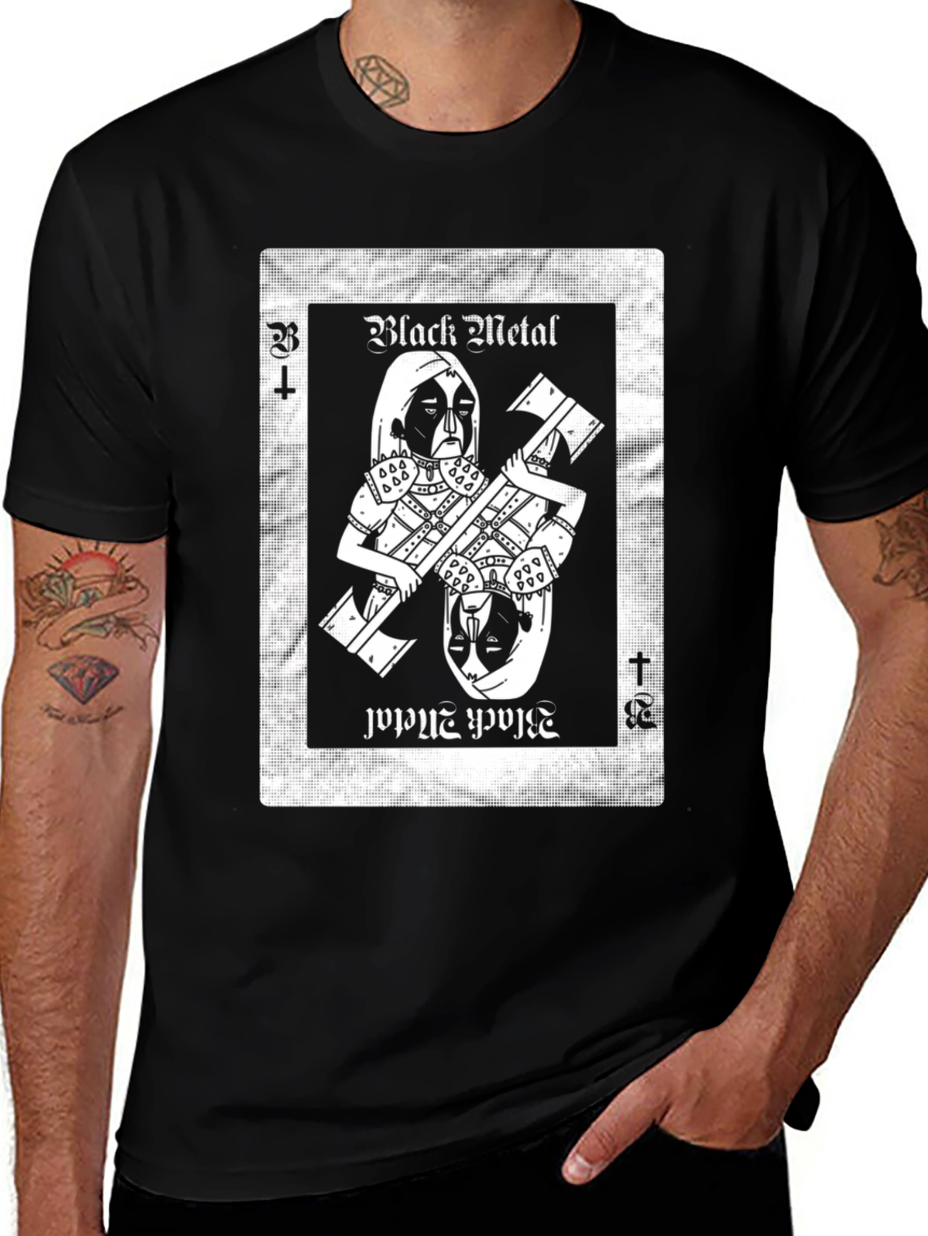 Black Metal Card Graphic Tee - Unisex Black T-Shirt