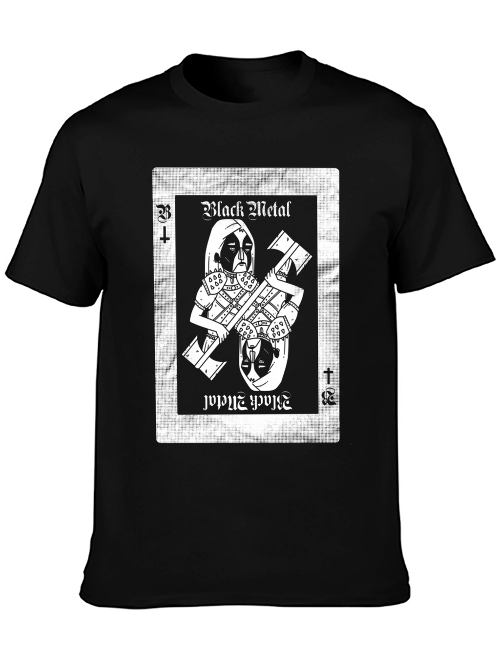 Black Metal Card Graphic Tee - Unisex Black T-Shirt