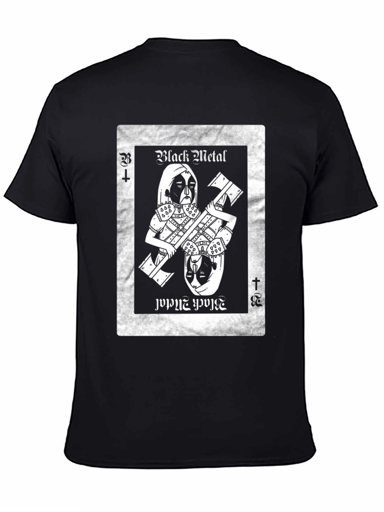 Black Metal Card Graphic Tee - Unisex Black T-Shirt