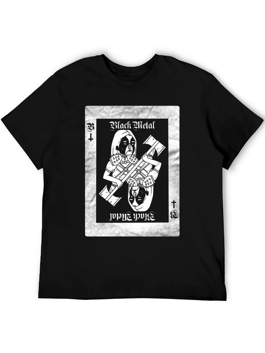Black Metal Card Graphic Tee - Unisex Black T-Shirt