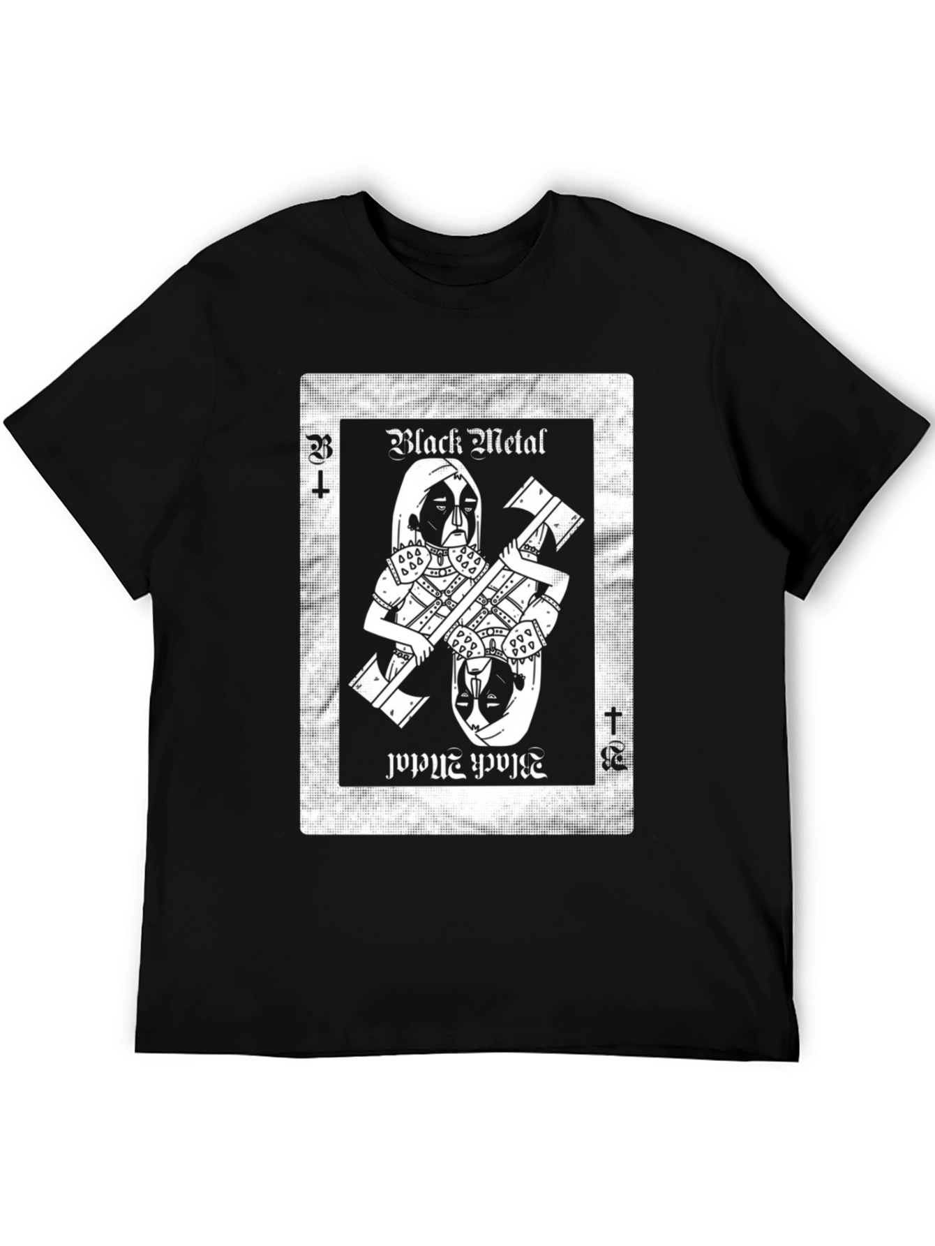 Black Metal Card Graphic Tee - Unisex Black T-Shirt