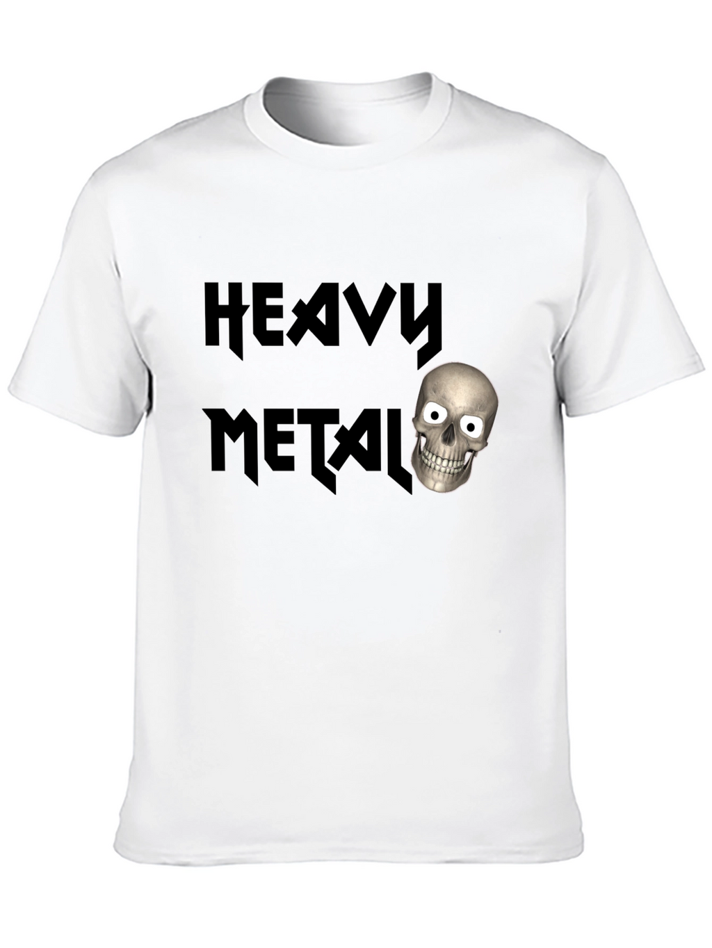 Heavy Metal Skull T-Shirt - Black