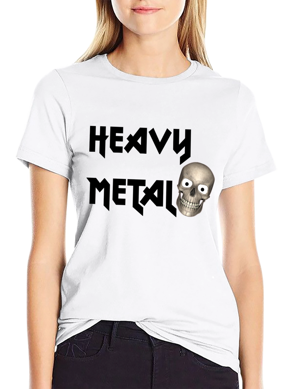 Heavy Metal Skull T-Shirt - Black