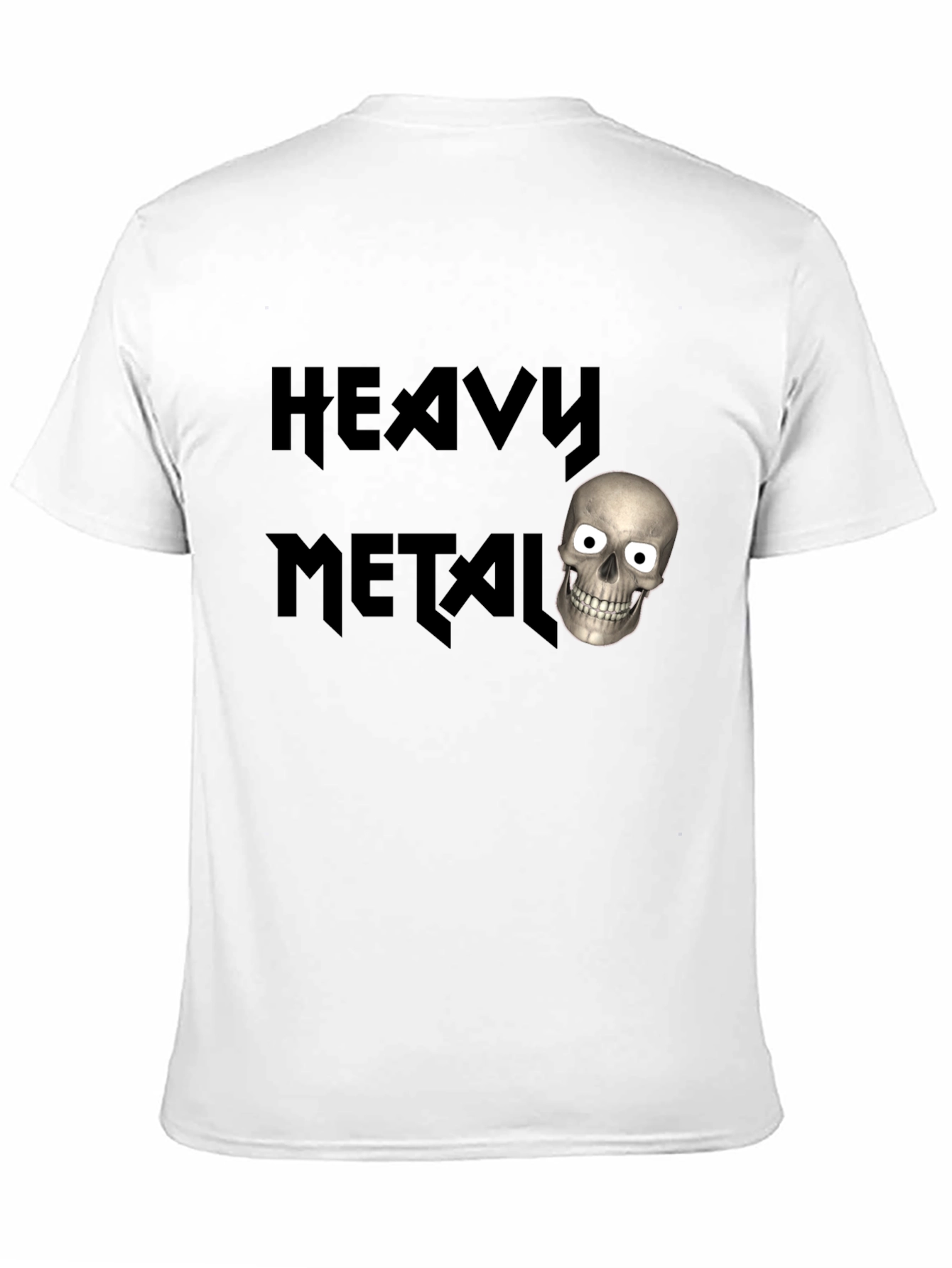 Heavy Metal Skull T-Shirt - Black