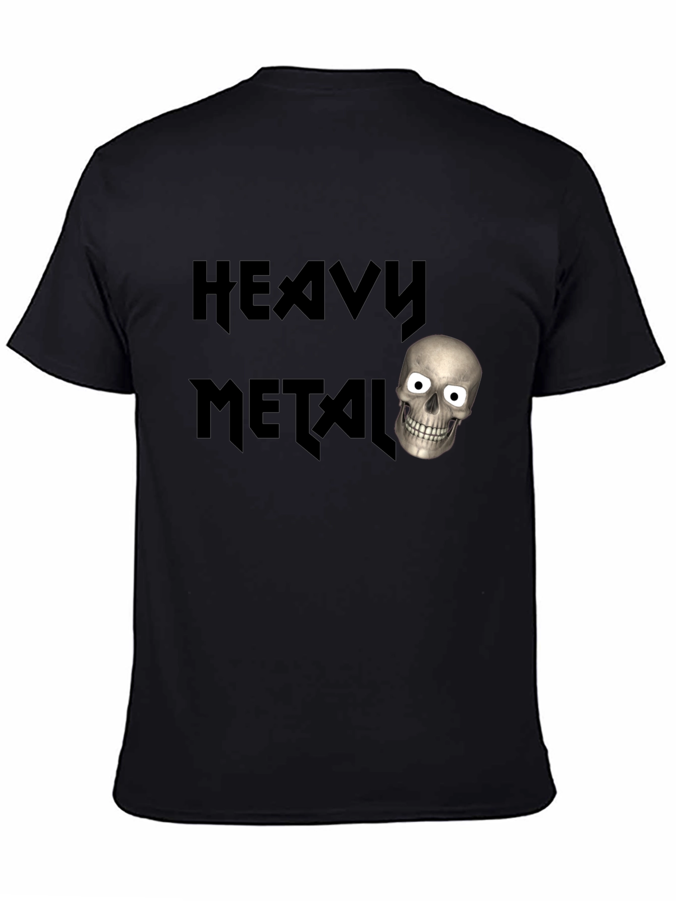 Heavy Metal Skull T-Shirt - Black