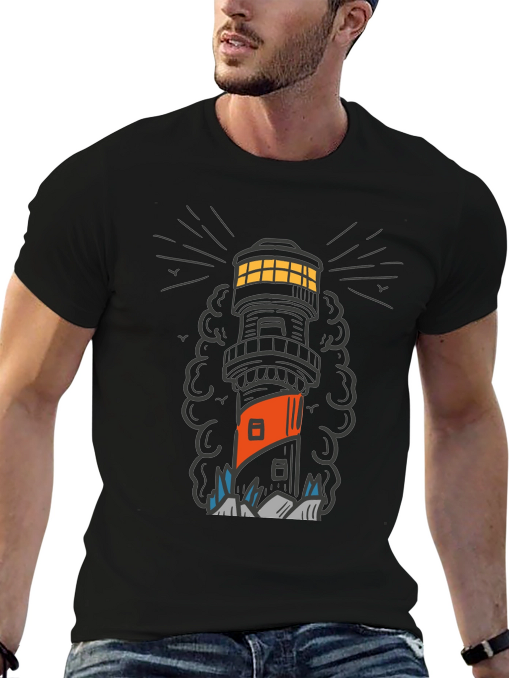 Lighthouse Graphic Tee - Coastal Style