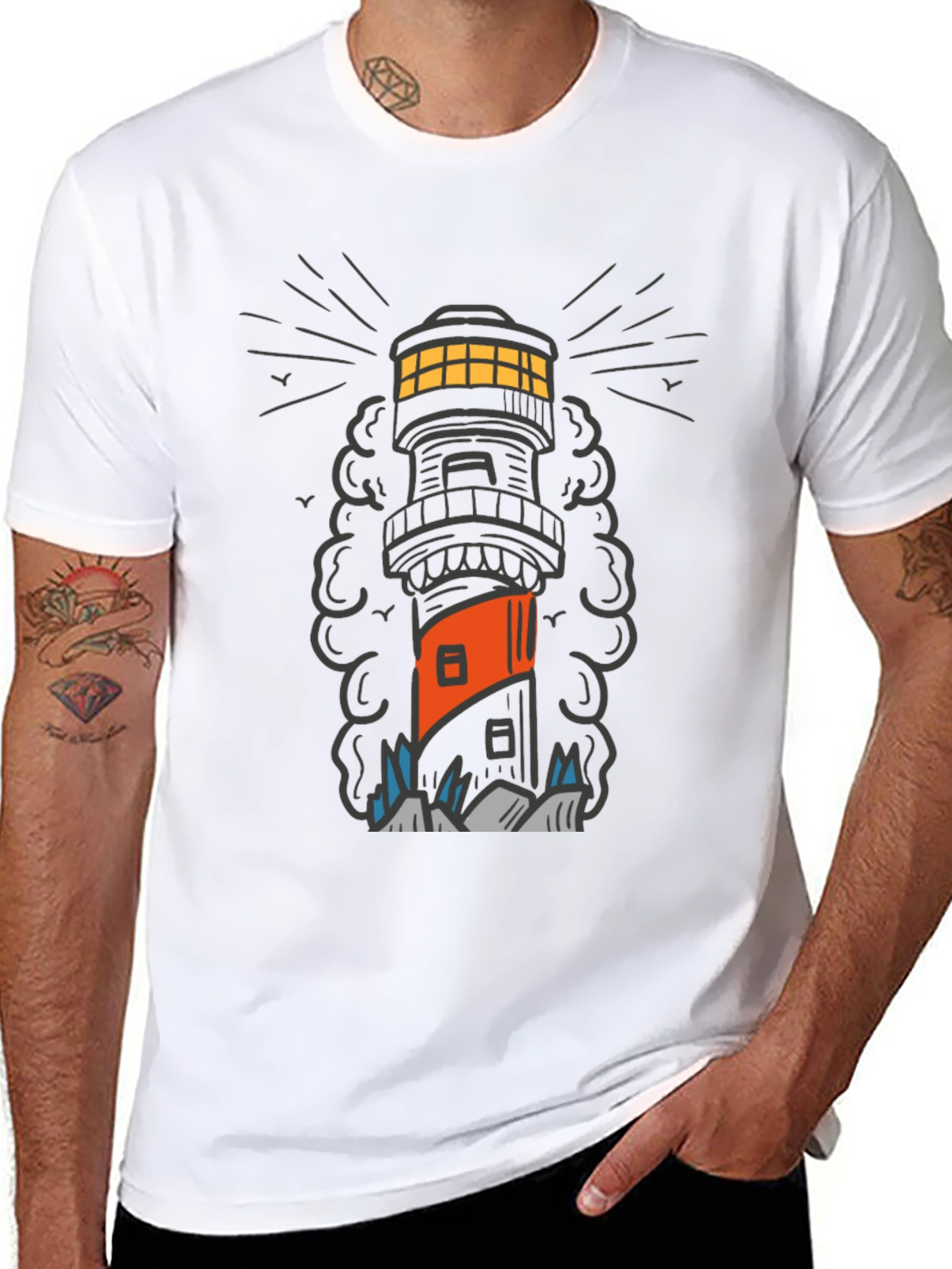 Lighthouse Graphic Tee - Coastal Style