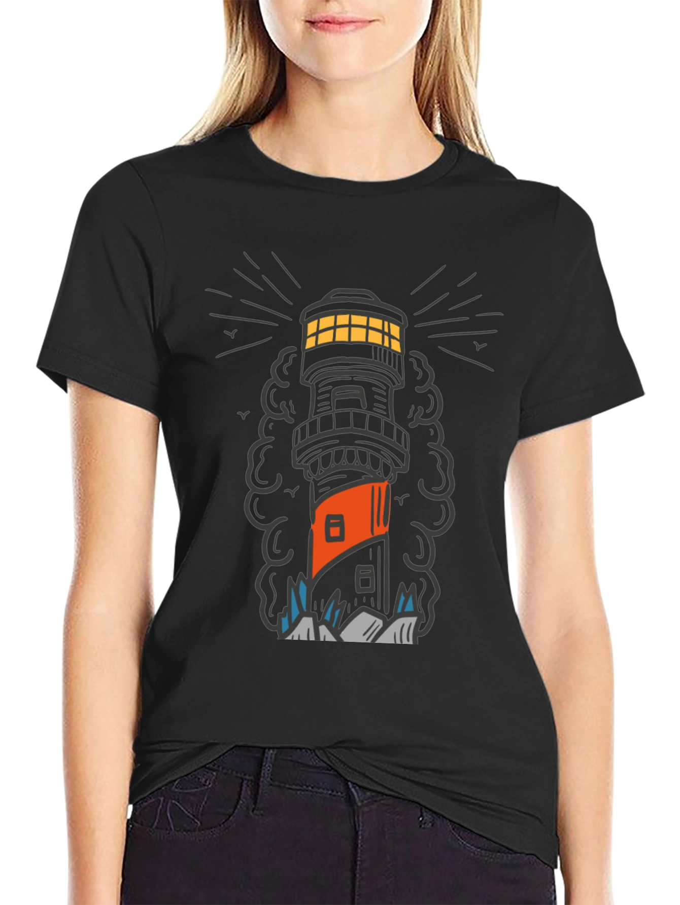 Lighthouse Graphic Tee - Coastal Style