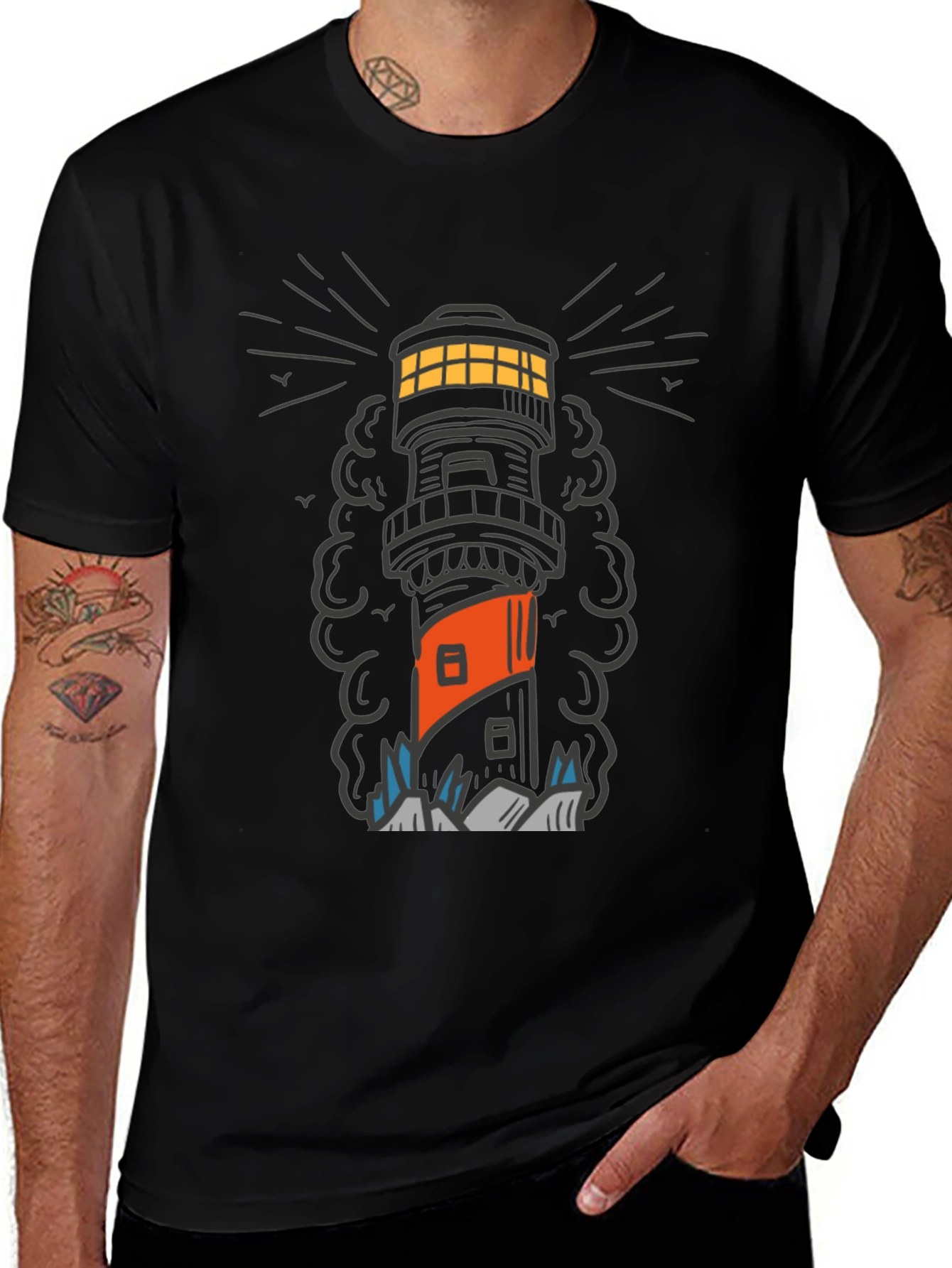 Lighthouse Graphic Tee - Coastal Style