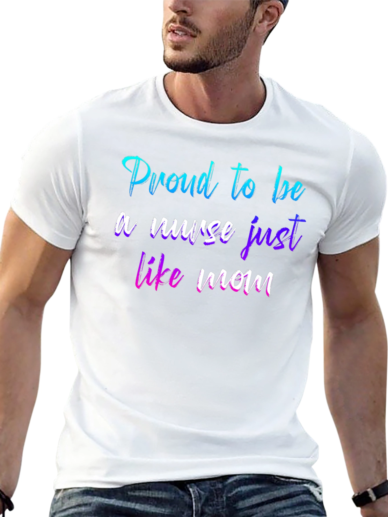 Proud Nurse Like Mom T-Shirt - Black