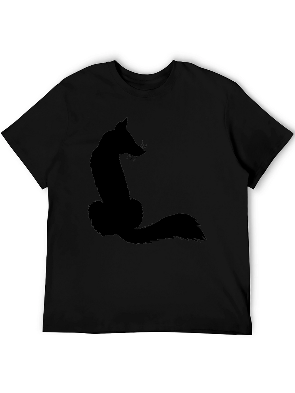 Fox Silhouette Graphic Tee - Black Casual T-Shirt