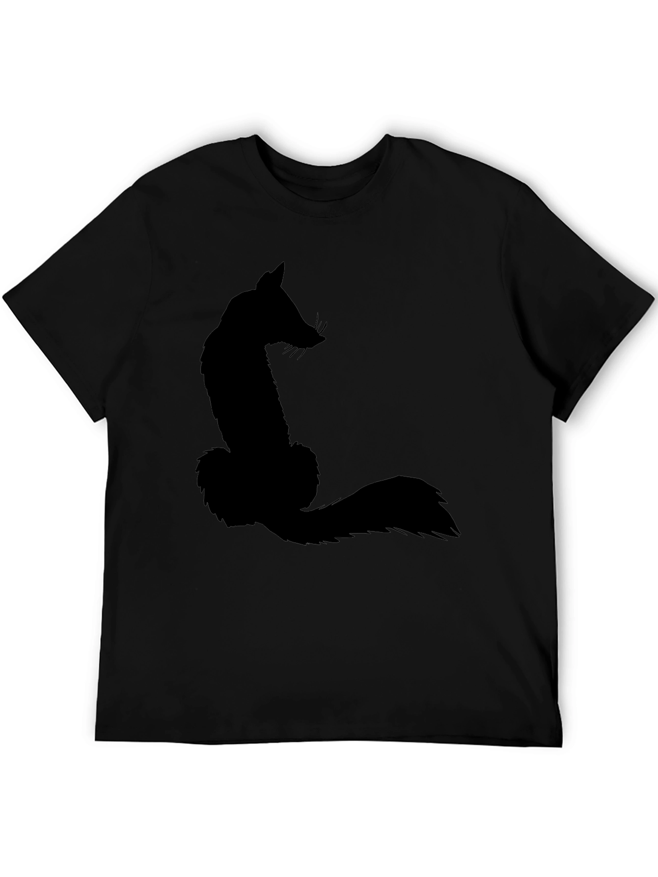 Fox Silhouette Graphic Tee - Black Casual T-Shirt