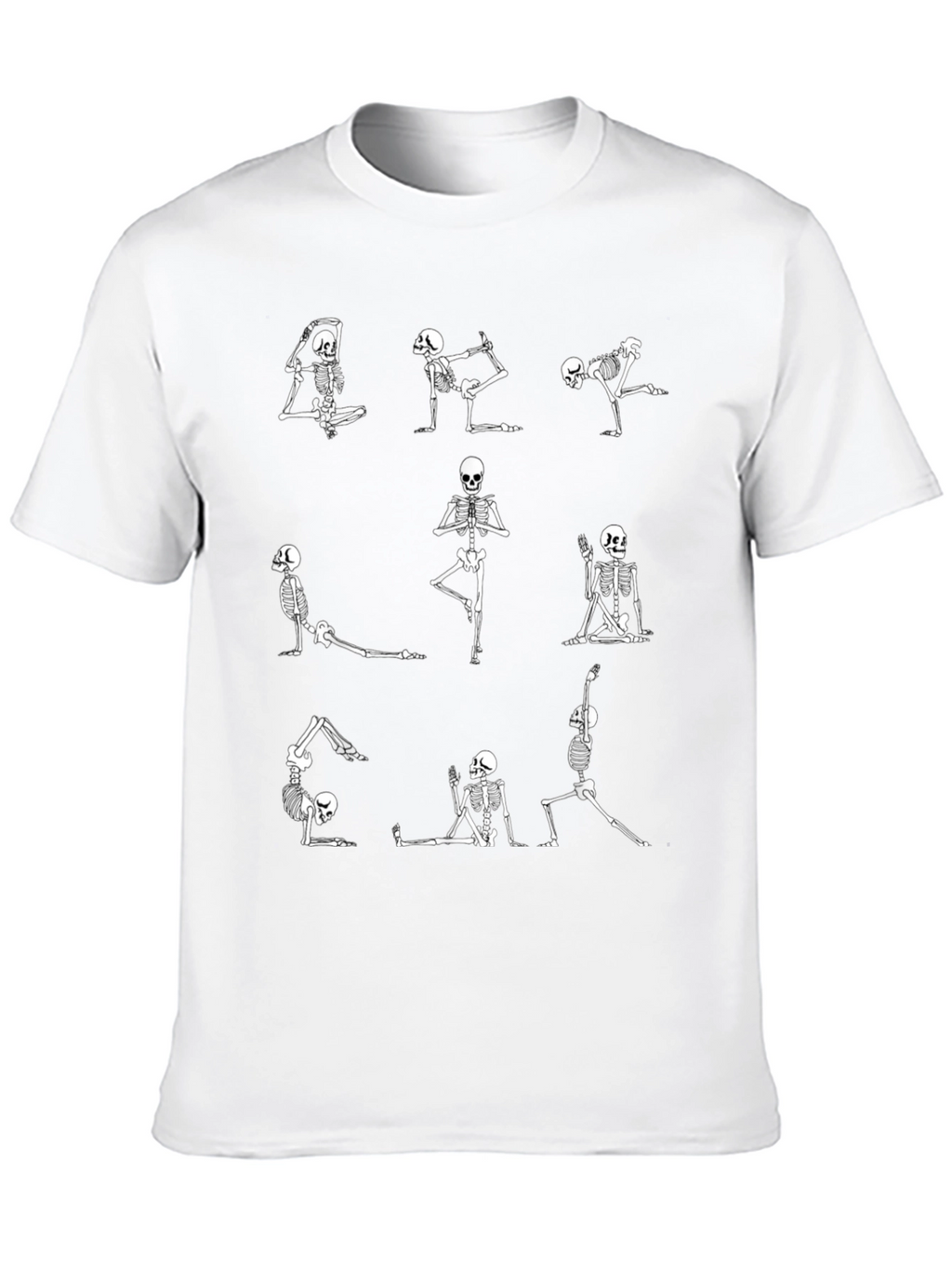 Yoga Skeleton Graphic Tee - Black T-Shirt