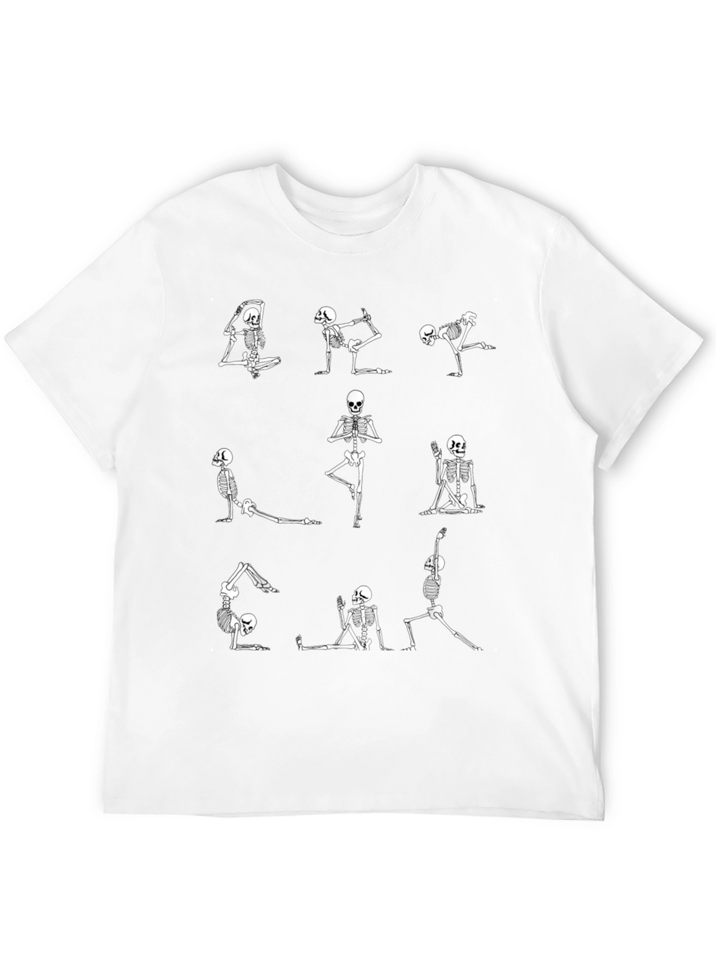 Yoga Skeleton Graphic Tee - Black T-Shirt