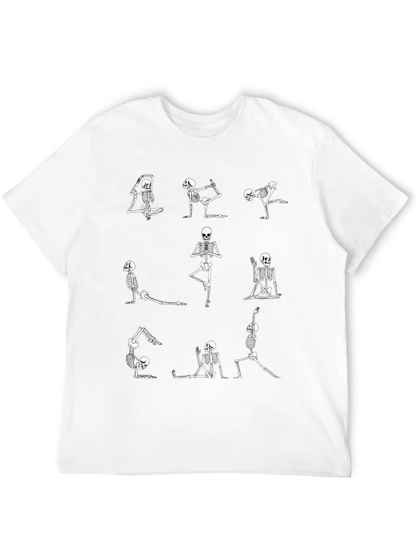 Yoga Skeleton Graphic Tee - Black T-Shirt