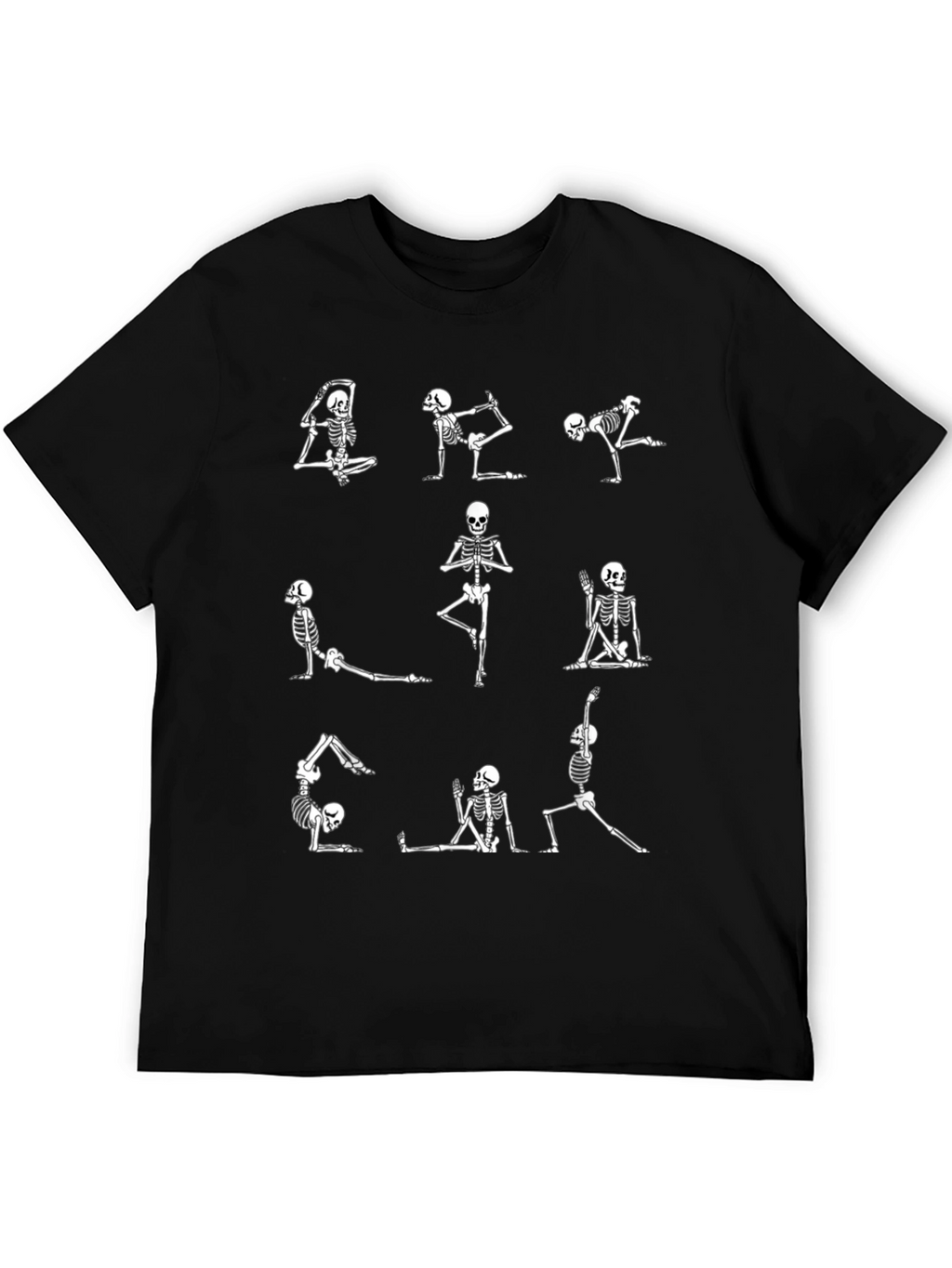 Yoga Skeleton Graphic Tee - Black T-Shirt