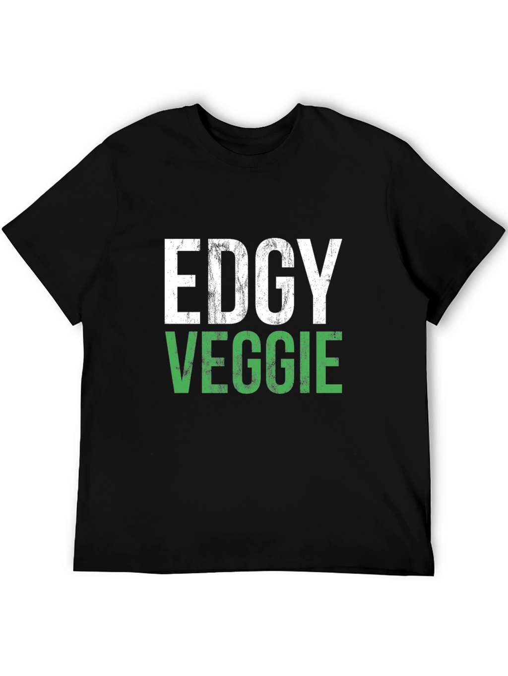 Edgy Veggie Graphic T-Shirt - Black