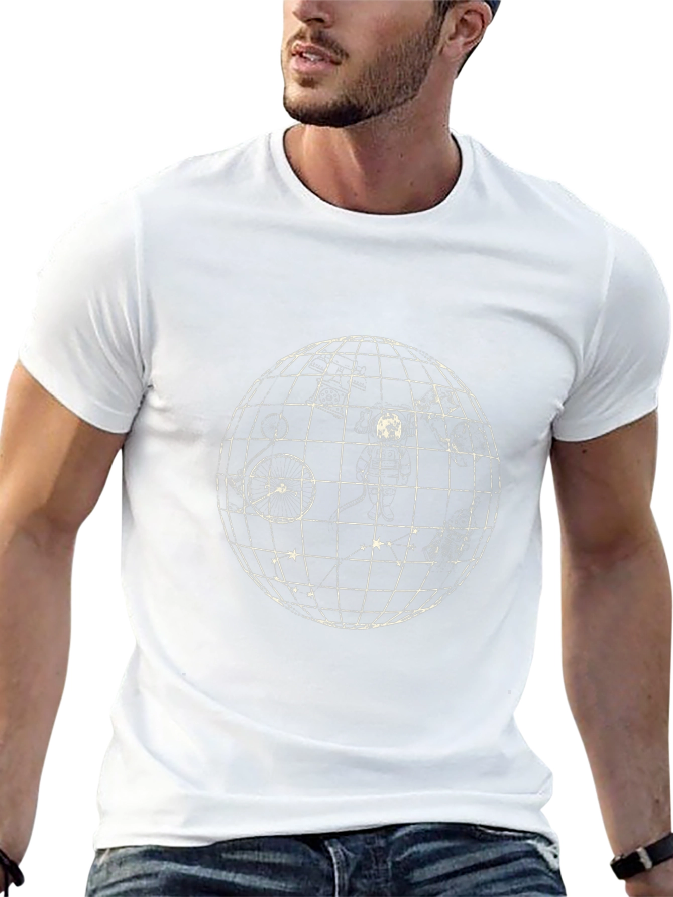 Celestial Sphere Graphic Tee - Classic Black