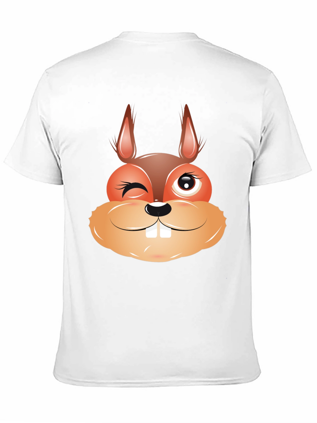 Funny Squirrel Face Graphic Black T-Shirt
