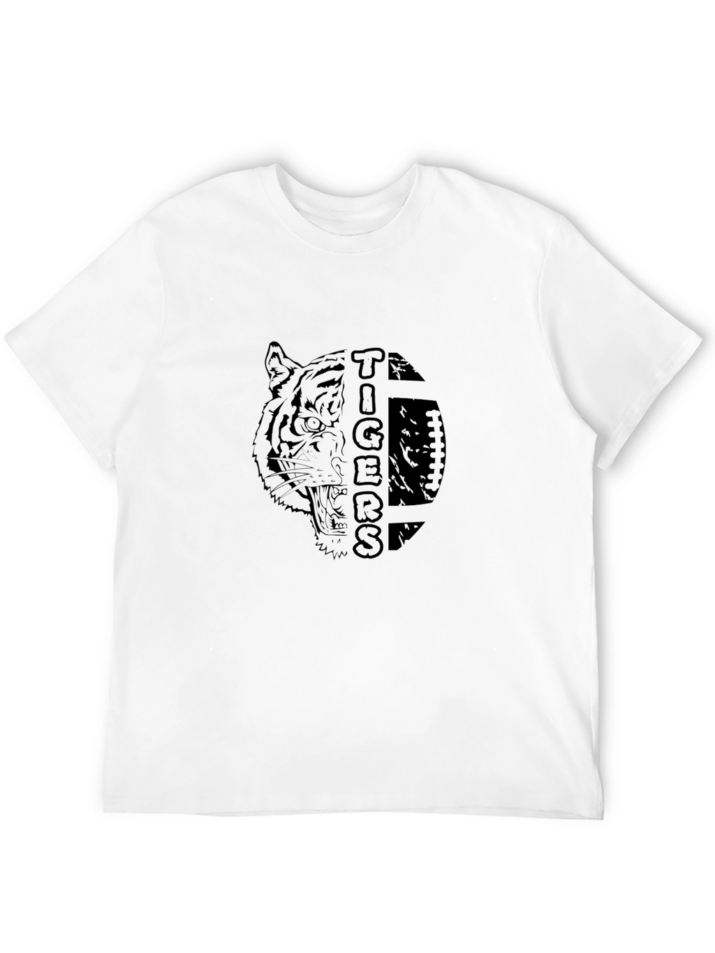 Tigers Graphic Print Black T-Shirt