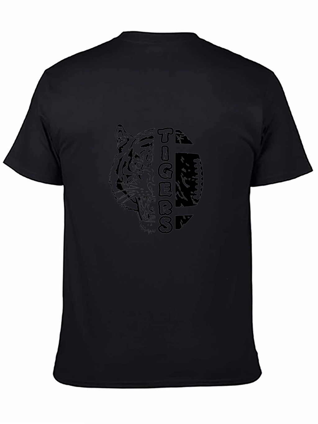 Tigers Graphic Print Black T-Shirt